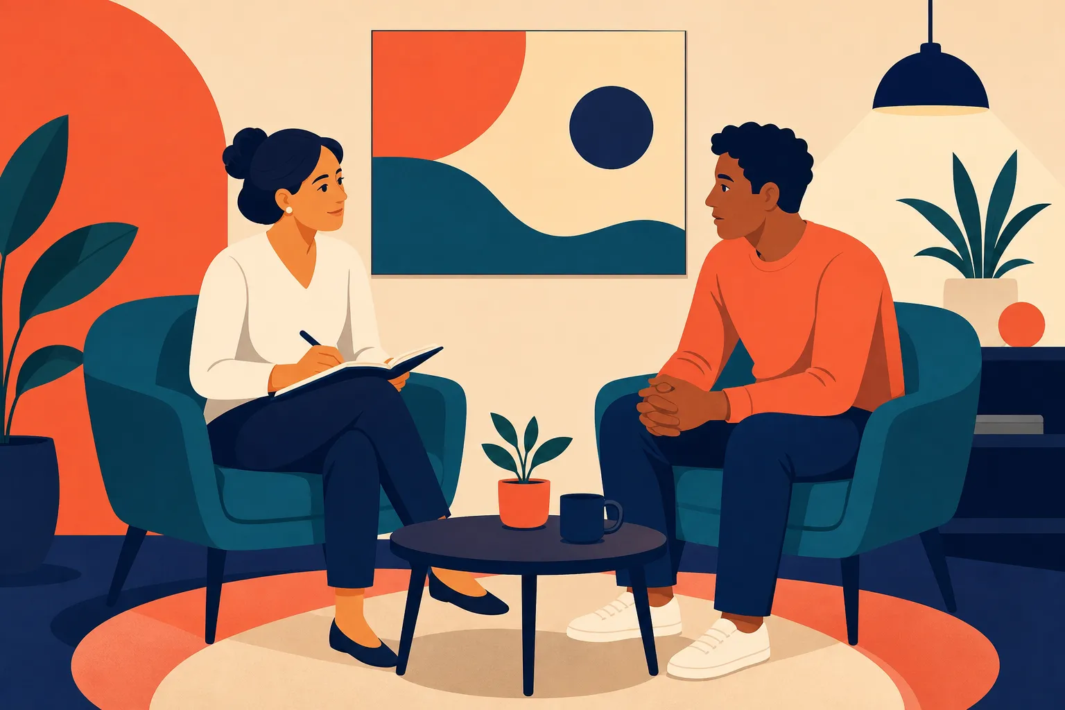 Seeing a psychiatrist or psychotherapist is appropriate when symptoms of depression persist for weeks and interfere with daily life