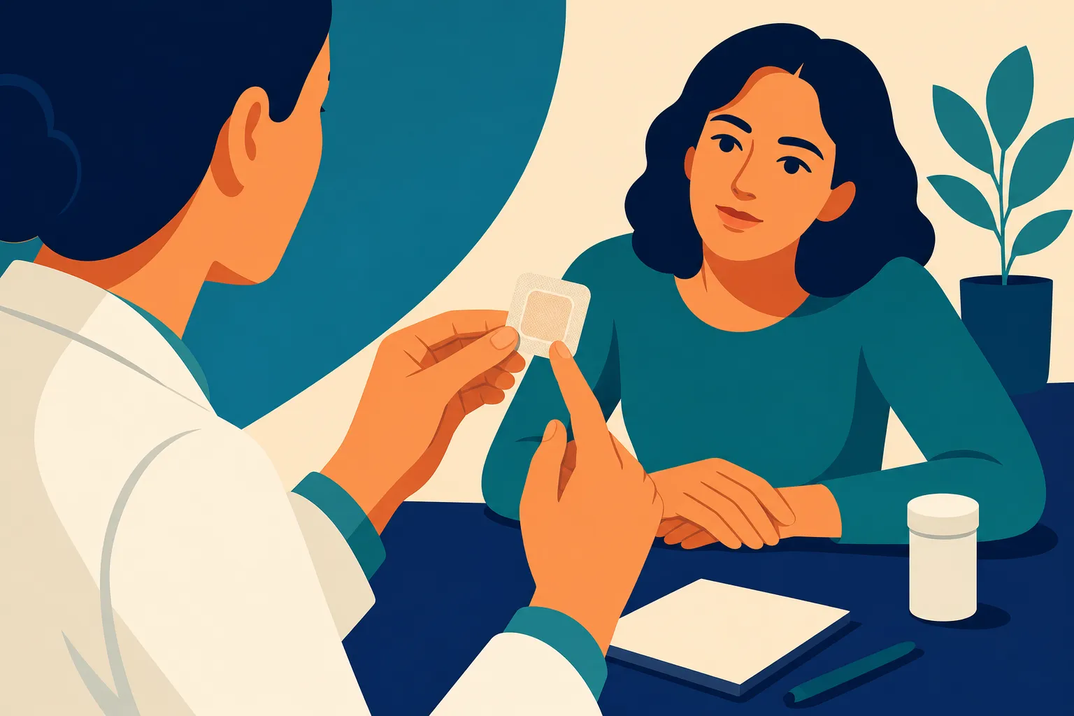 The form of hormone therapy for menopause is chosen based on symptoms, contraindications, and whether endometrial protection is needed